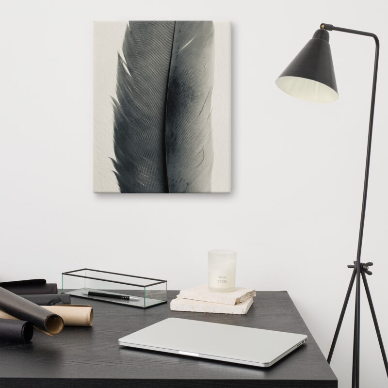 Obsidian Plume Obsidian Plume gallery wrapped canvas art (front view)