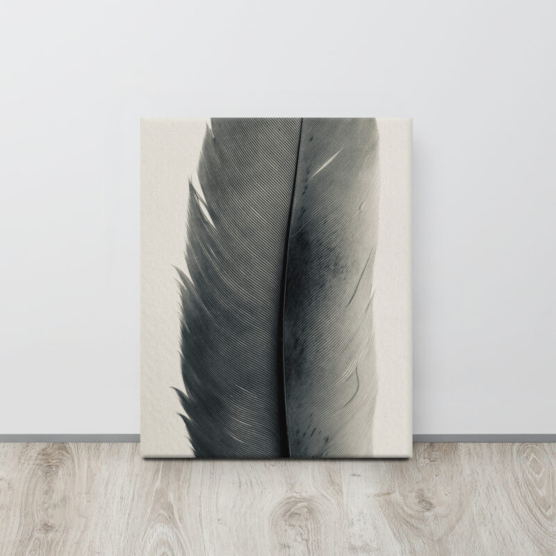 Obsidian Plume Obsidian Plume gallery wrapped canvas art (front view)