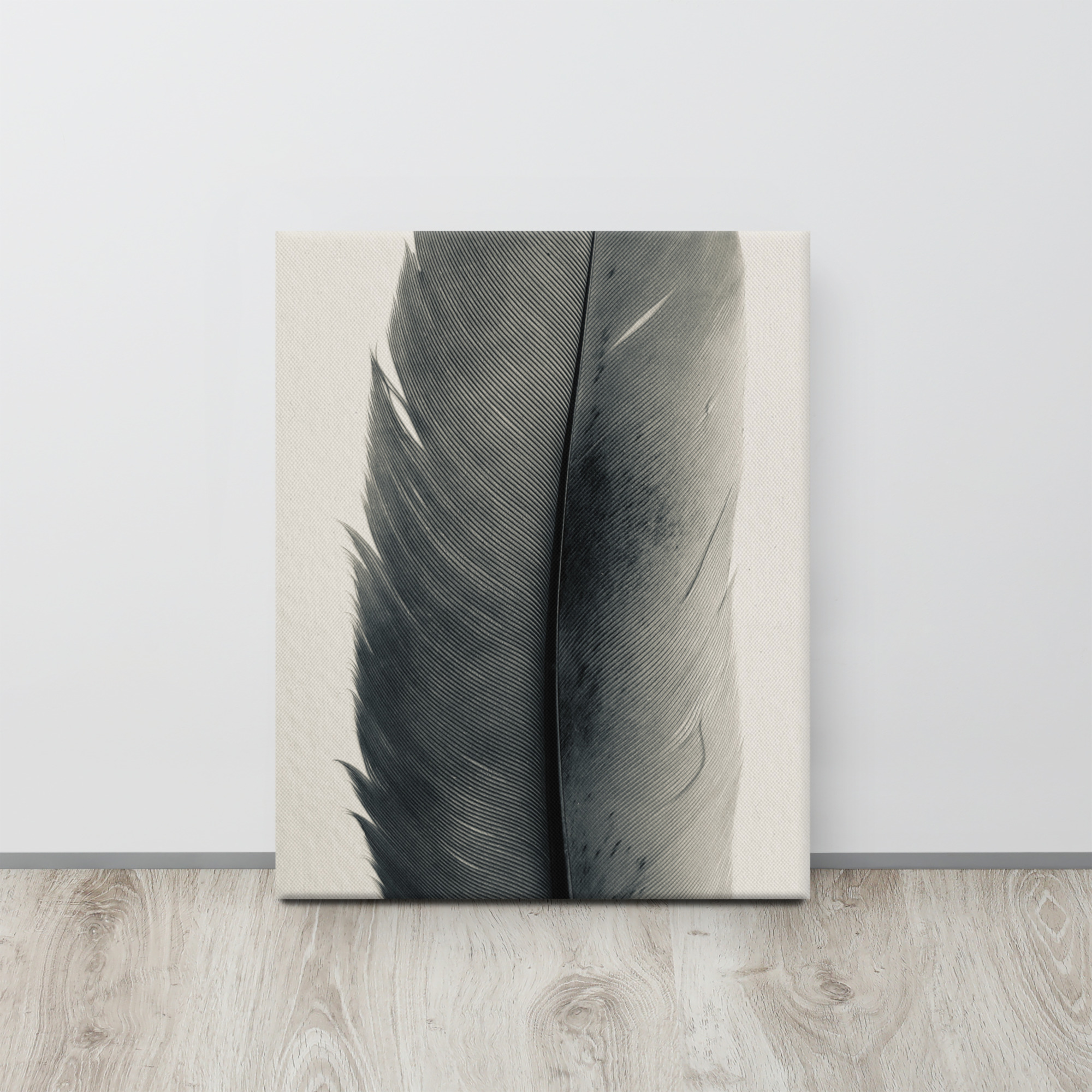 Obsidian Plume Obsidian Plume gallery wrapped canvas art (front view)