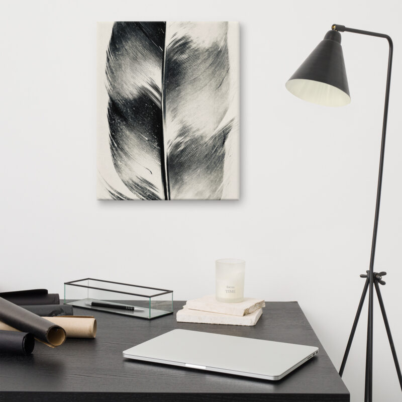 Filigree Plume Filigree Plume gallery wrapped canvas art (front view)