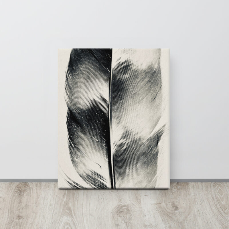 Filigree Plume Filigree Plume gallery wrapped canvas art (front view)