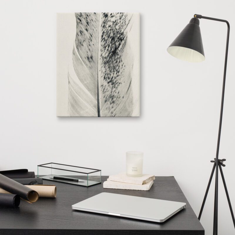 Striped Plume gallery wrapped canvas art (front view)