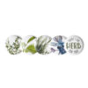 Herbs Herbs button pins – 1.25″ (front view)
