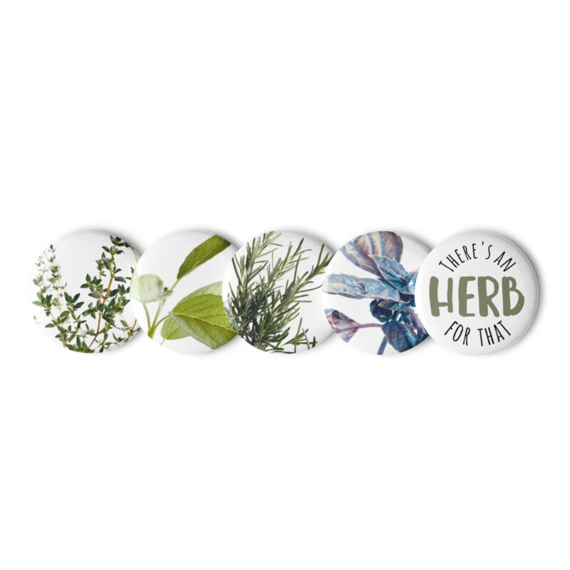 Herbs button pins – 1.25″