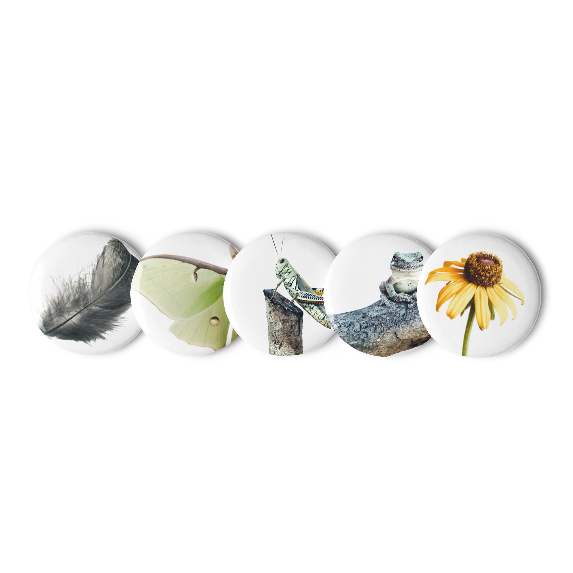 Nature Nature button pins – 1.25″ (front view)