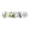 Herbs Herbs button pins – 1.25″ (front view)