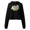 Gather – Cropped Hoodie – Black (front view)