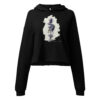 Bee & Basil – Cropped Hoodie – Black (front view)