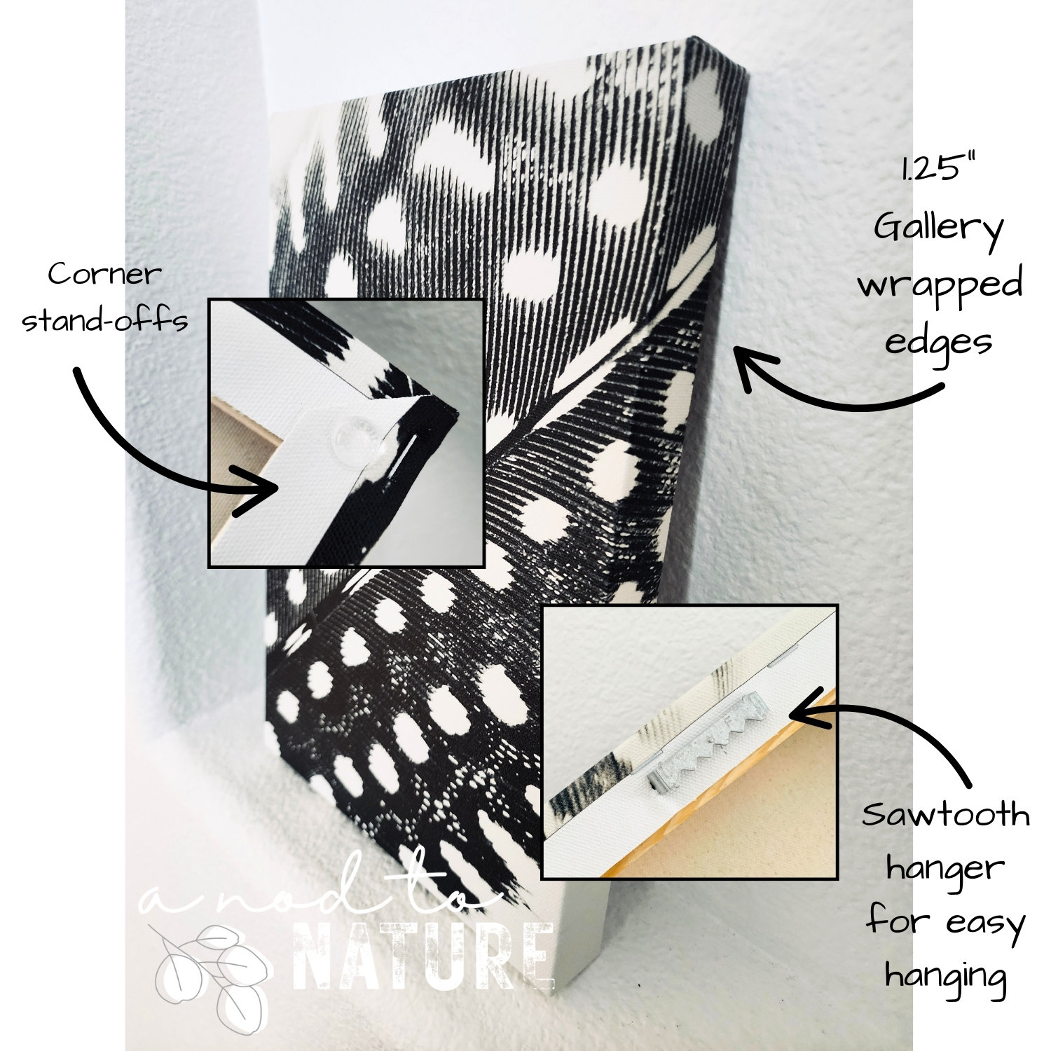 Sanctuary in Stillness: Nest in Monochrome Sanctuary in Stillness: Nest in Monochrome gallery wrapped canvas art