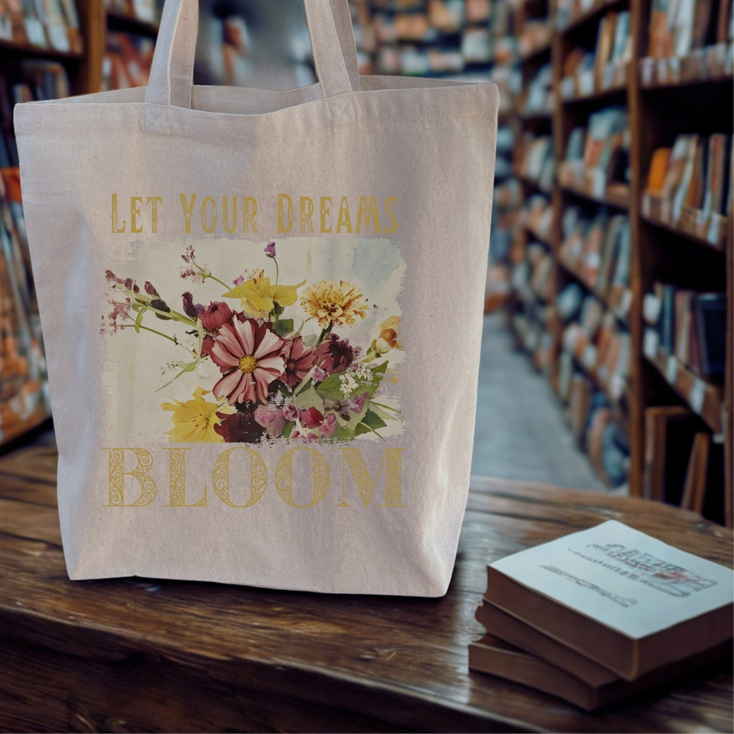 Dream Bloom — Summer Meadow Standard Tote Dream Bloom — Summer Meadow Standard Tote tote bags – Natural