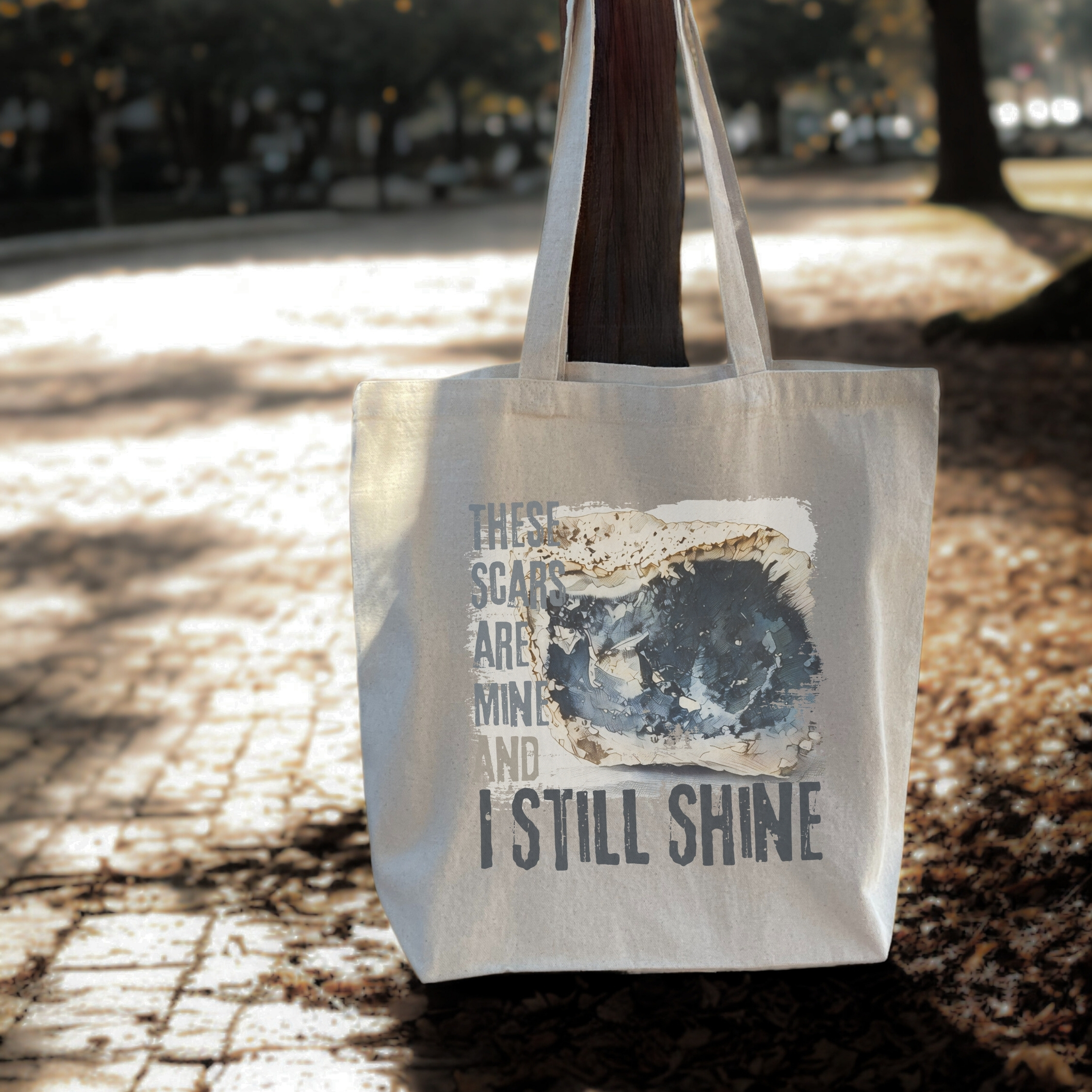 Still I Shine — Indigo Stone Standard Tote Still I Shine — Indigo Stone Standard Tote tote bags – Natural