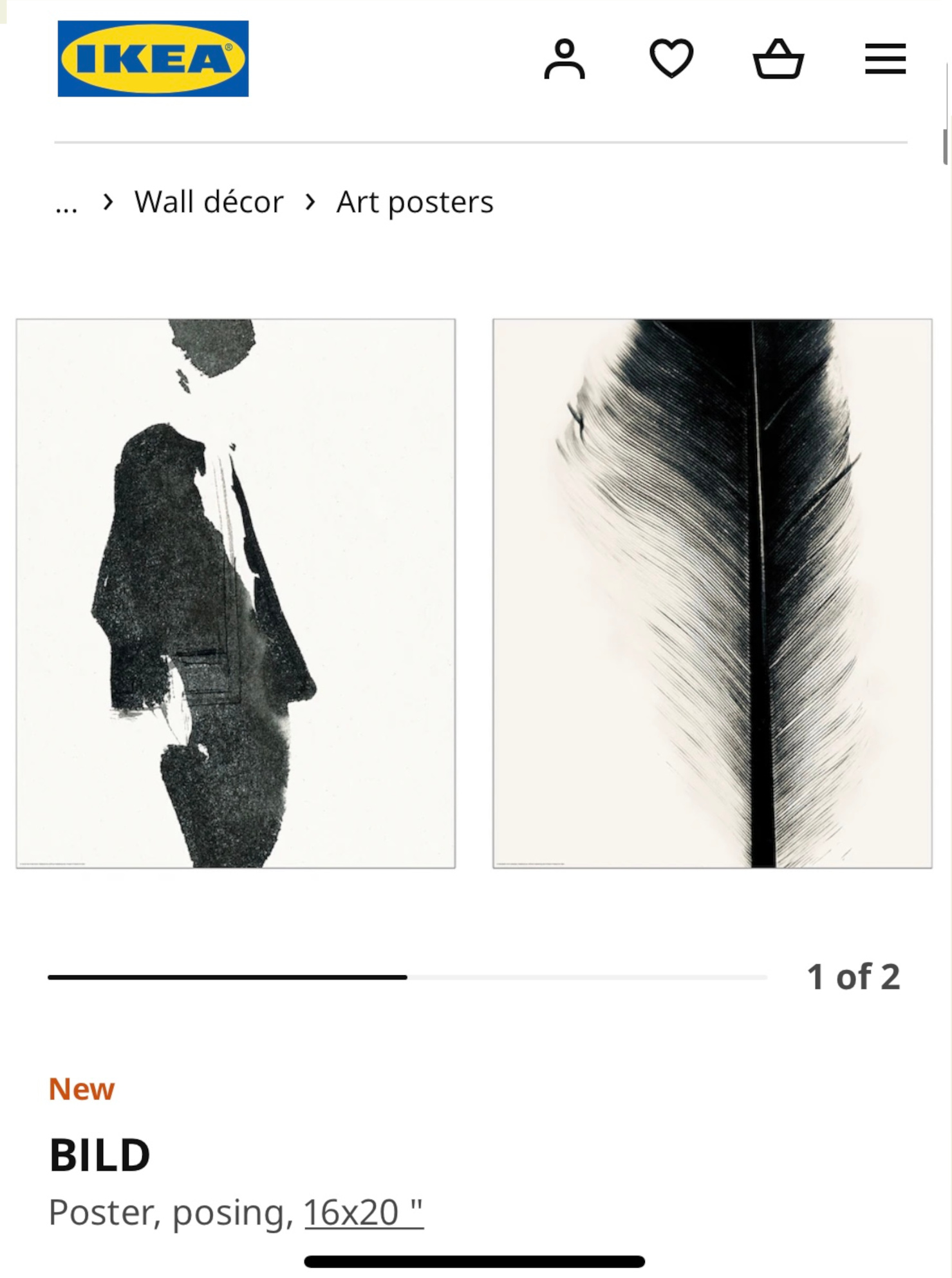 Screenshot of our artwork as shown on IKEA’s website in April 2022, with IKEA logo visible.