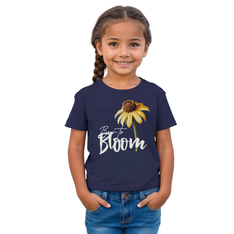 Born to Bloom – Brown-Eyed Susan kids' t-shirt – Black