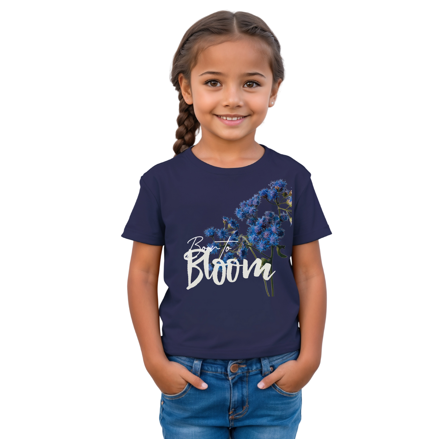 Born to Bloom – Blue Mistflower Born to Bloom – Blue Mistflower kids' t-shirt – 2