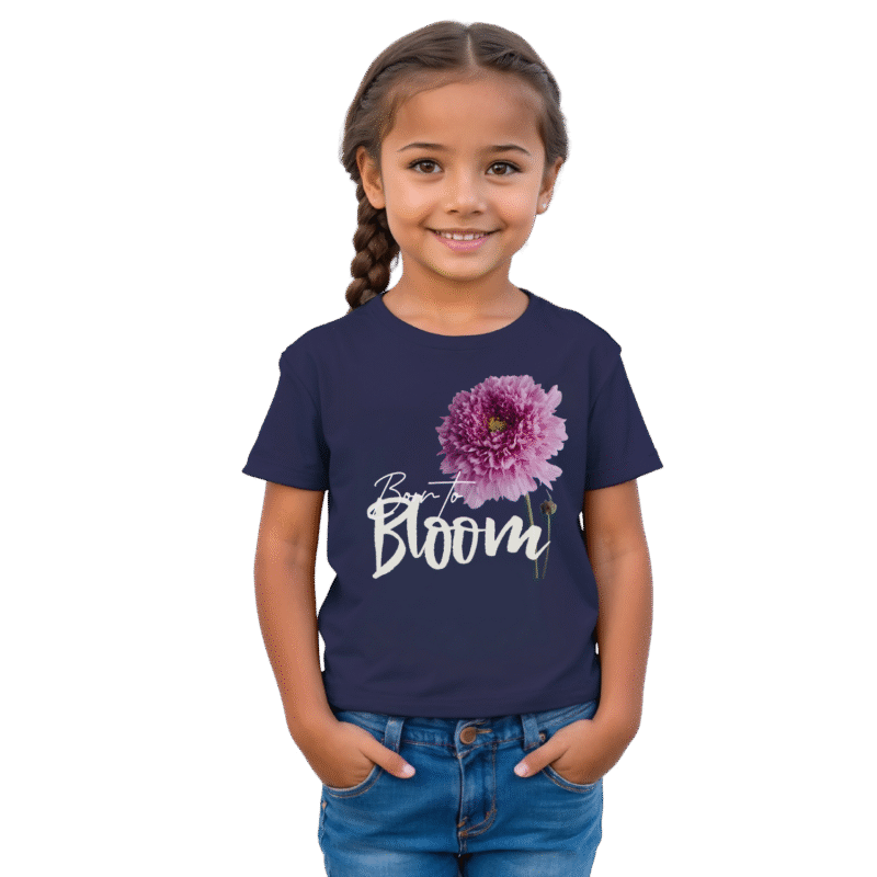 Born to Bloom – Double Cosmos Born to Bloom – Double Cosmos kids' t-shirt – Black