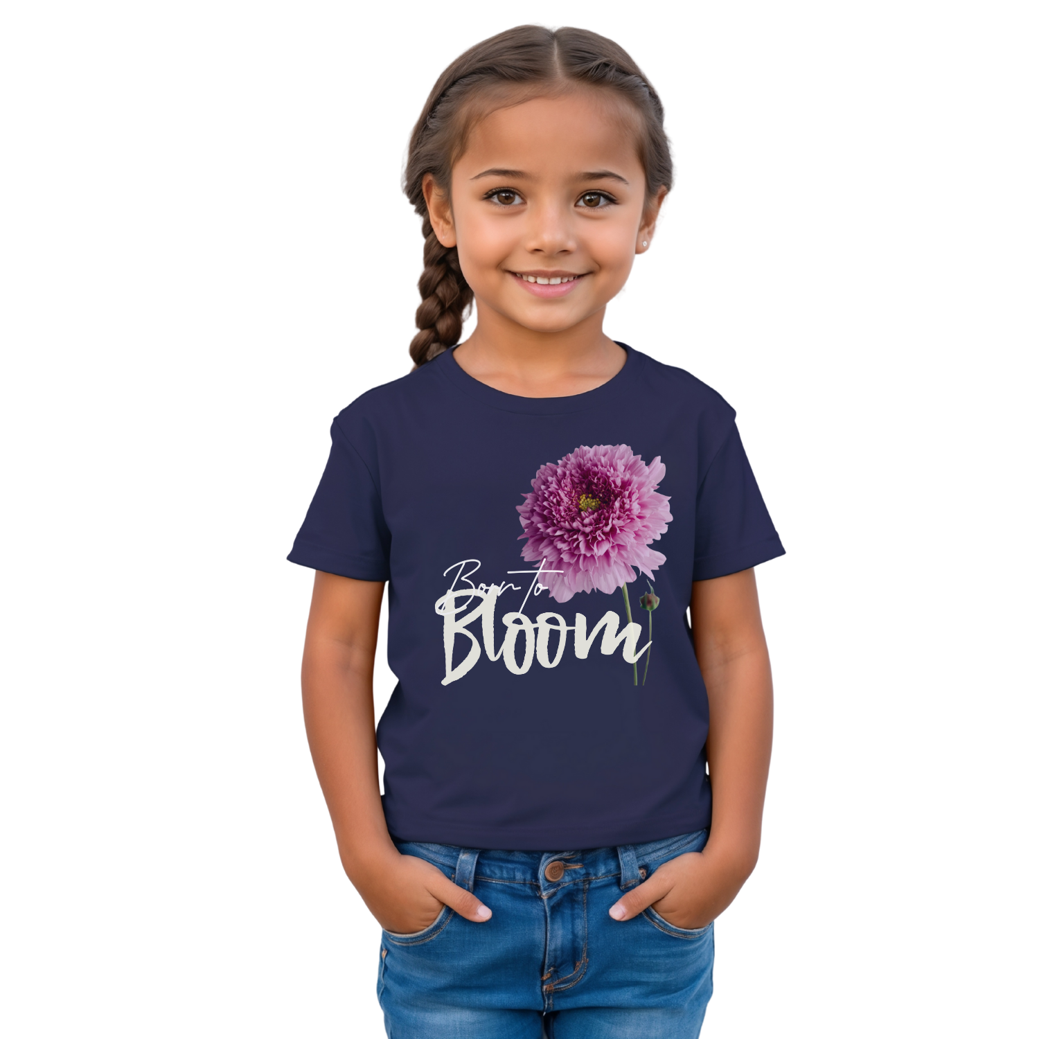 Born to Bloom – Double Cosmos kids' t-shirt – Black