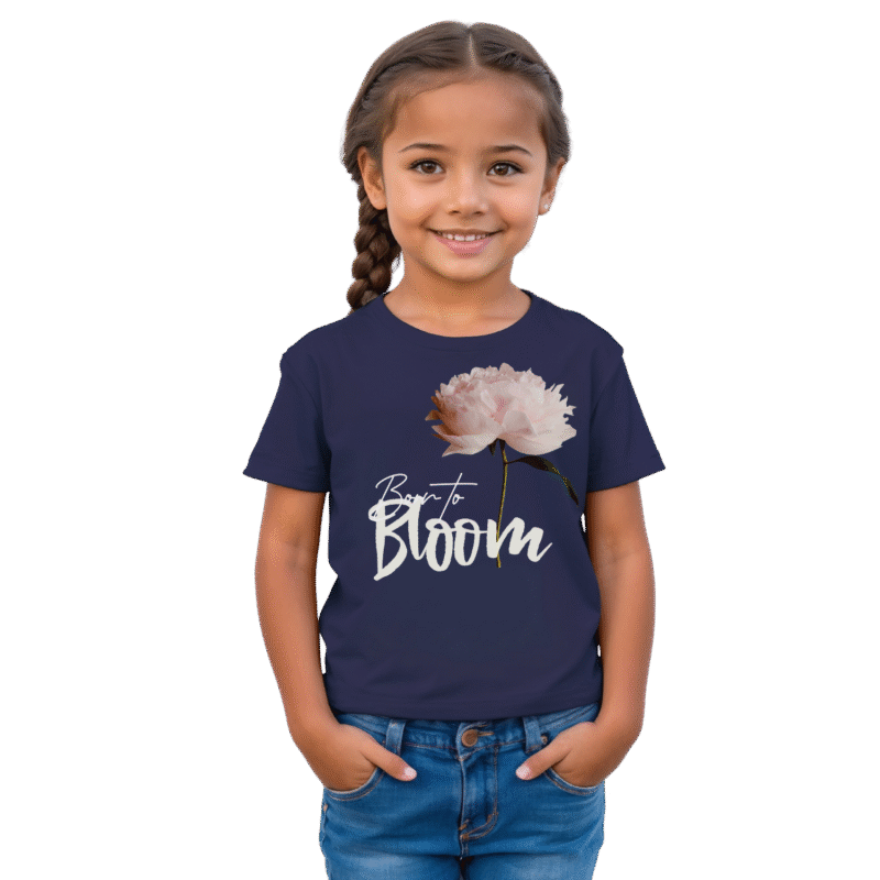 Born to Bloom – Blush Peony Born to Bloom – Blush Peony kids' t-shirt – Black