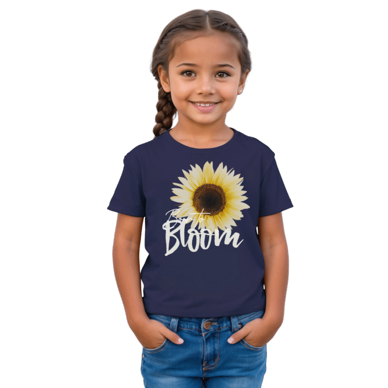 Born to Bloom – Sunflower Born to Bloom – Sunflower kids' t-shirt – Black