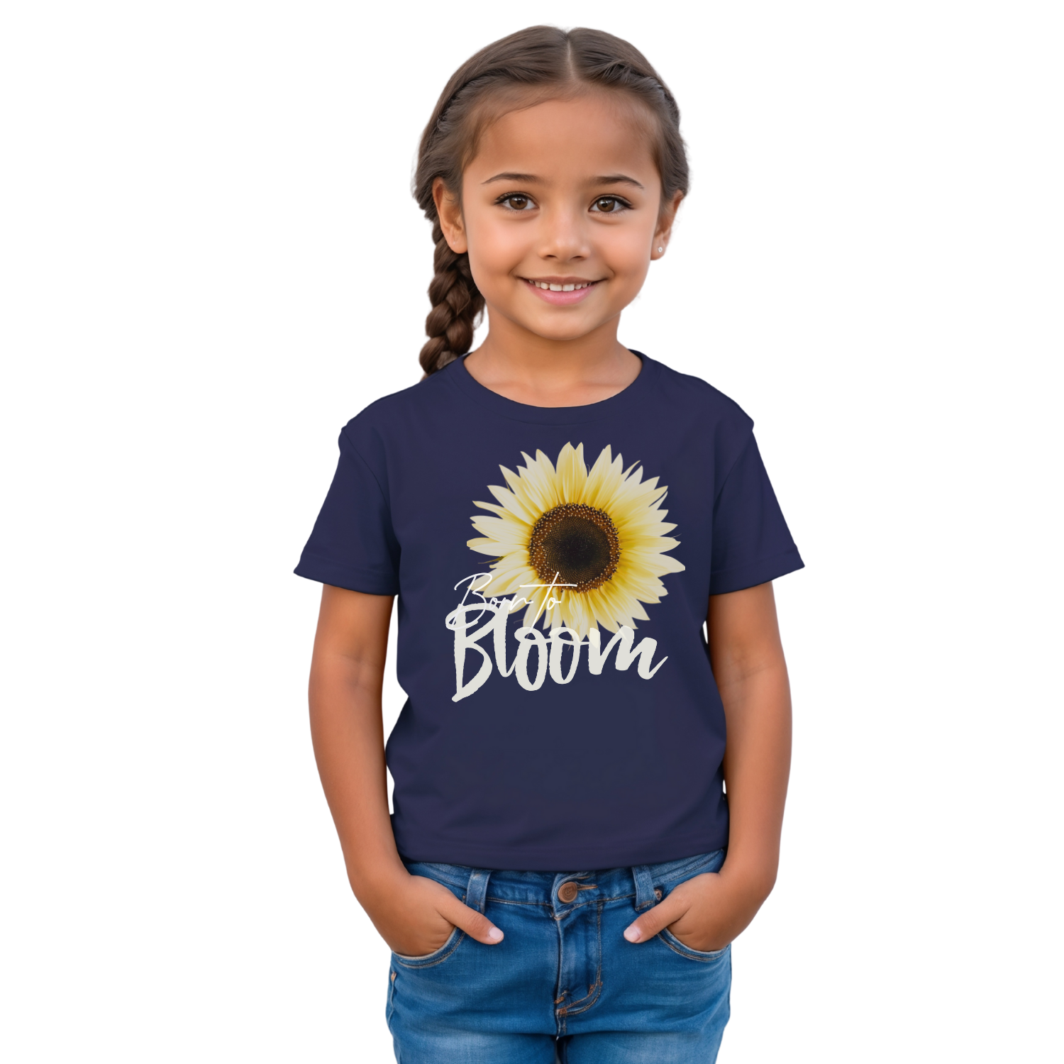 Born to Bloom – Sunflower Born to Bloom – Sunflower kids' t-shirt – Black