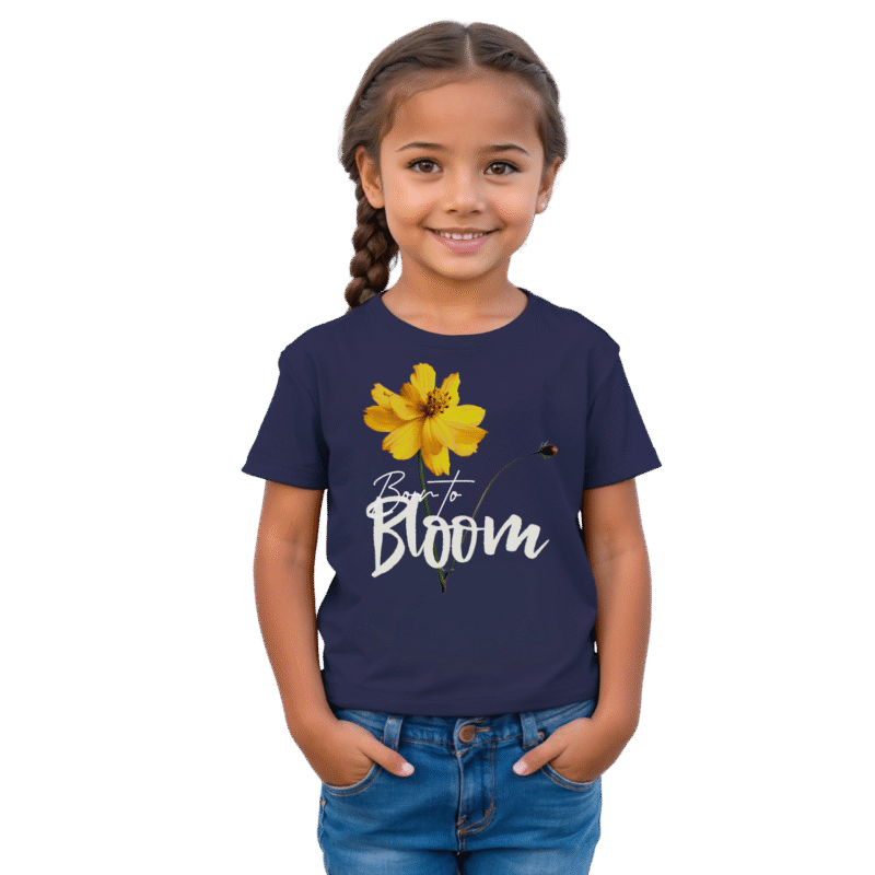 Born to Bloom – Cosmos kids' t-shirt – Black