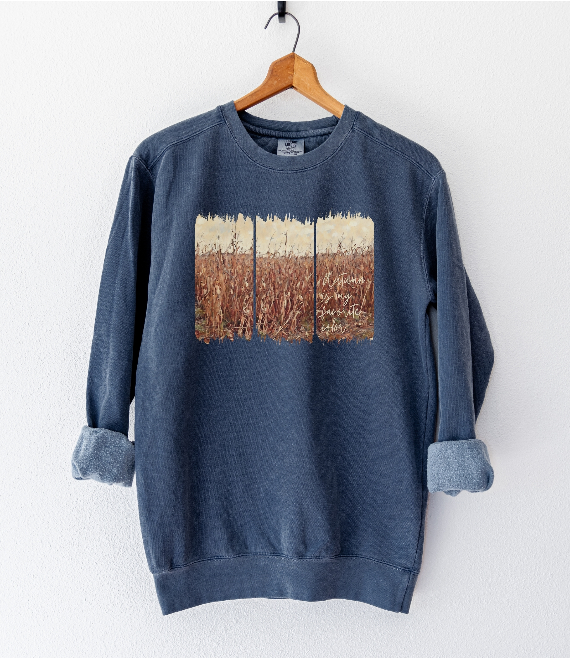 Cornfield Heritage vintage style sweatshirts – Butter (front view)