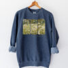 Dream Bloom vintage style sweatshirts – Blue Spruce (front view)