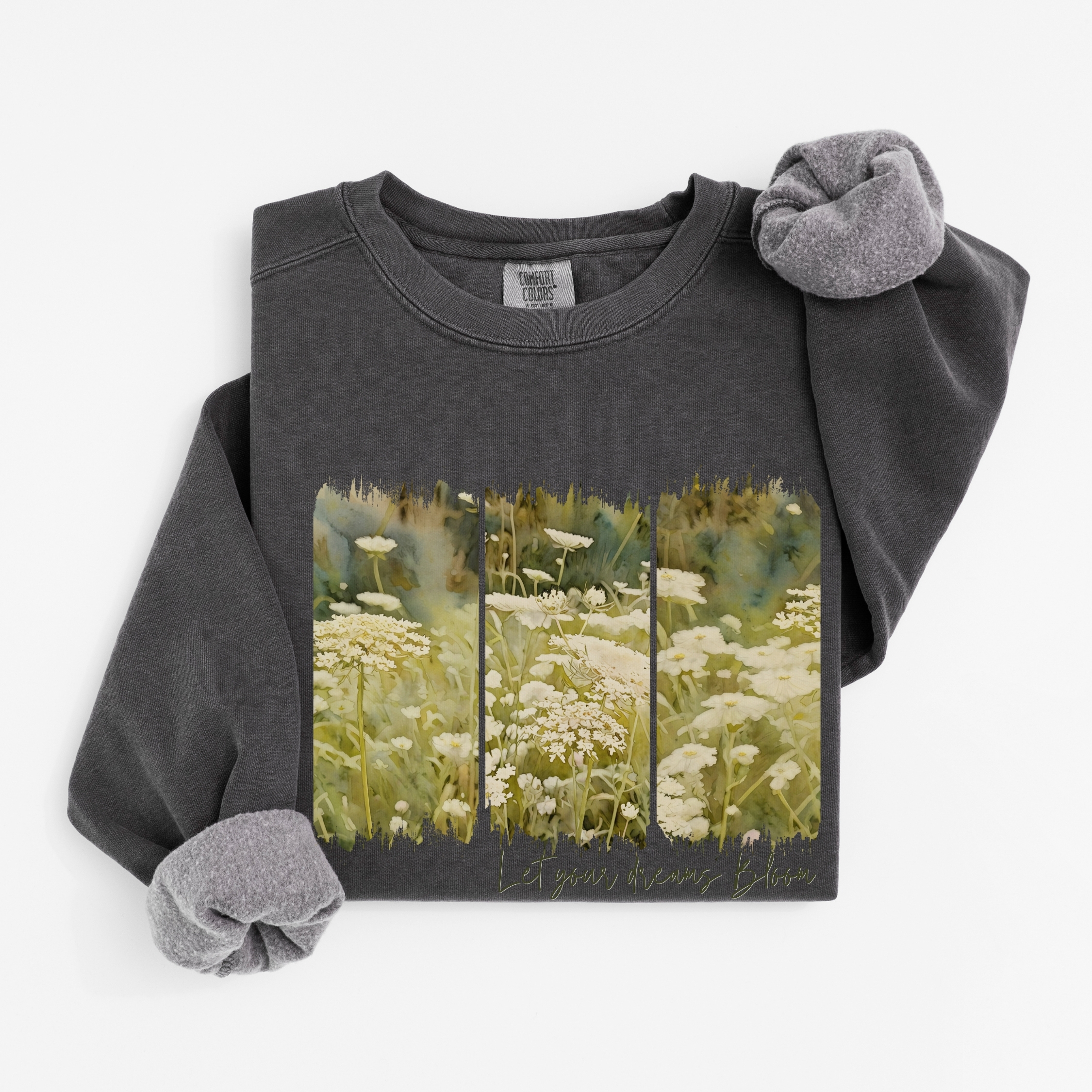 Dream Bloom vintage style sweatshirts – Blue Spruce