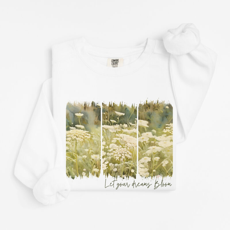 Dream Bloom vintage style sweatshirts – Blue Spruce