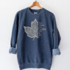 Leaves of Change – Vintage Fleece Sweatshirt vintage style sweatshirts – Blue Spruce (front view)