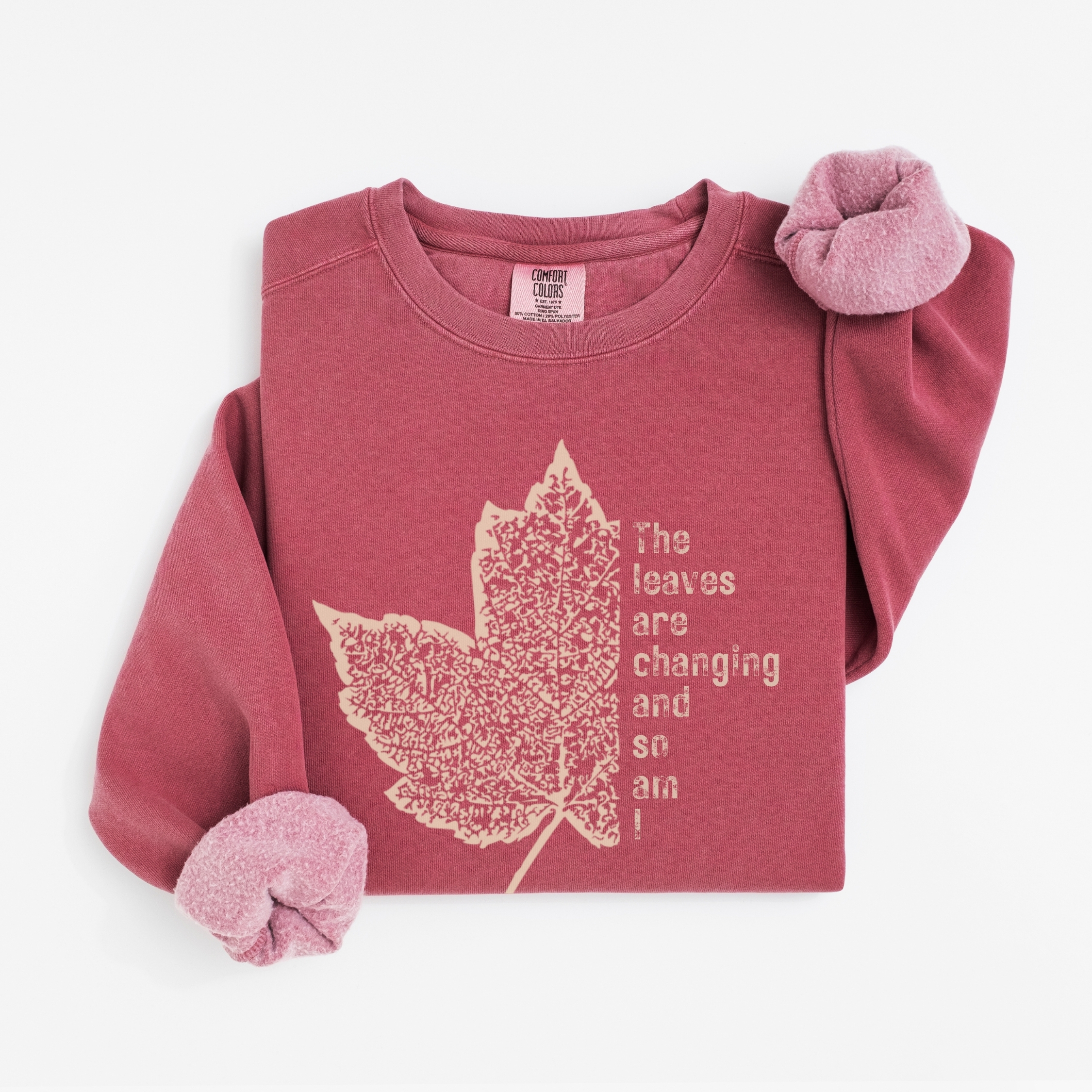 Leaves of Change – Vintage Fleece Sweatshirt vintage style sweatshirts – Blue Spruce