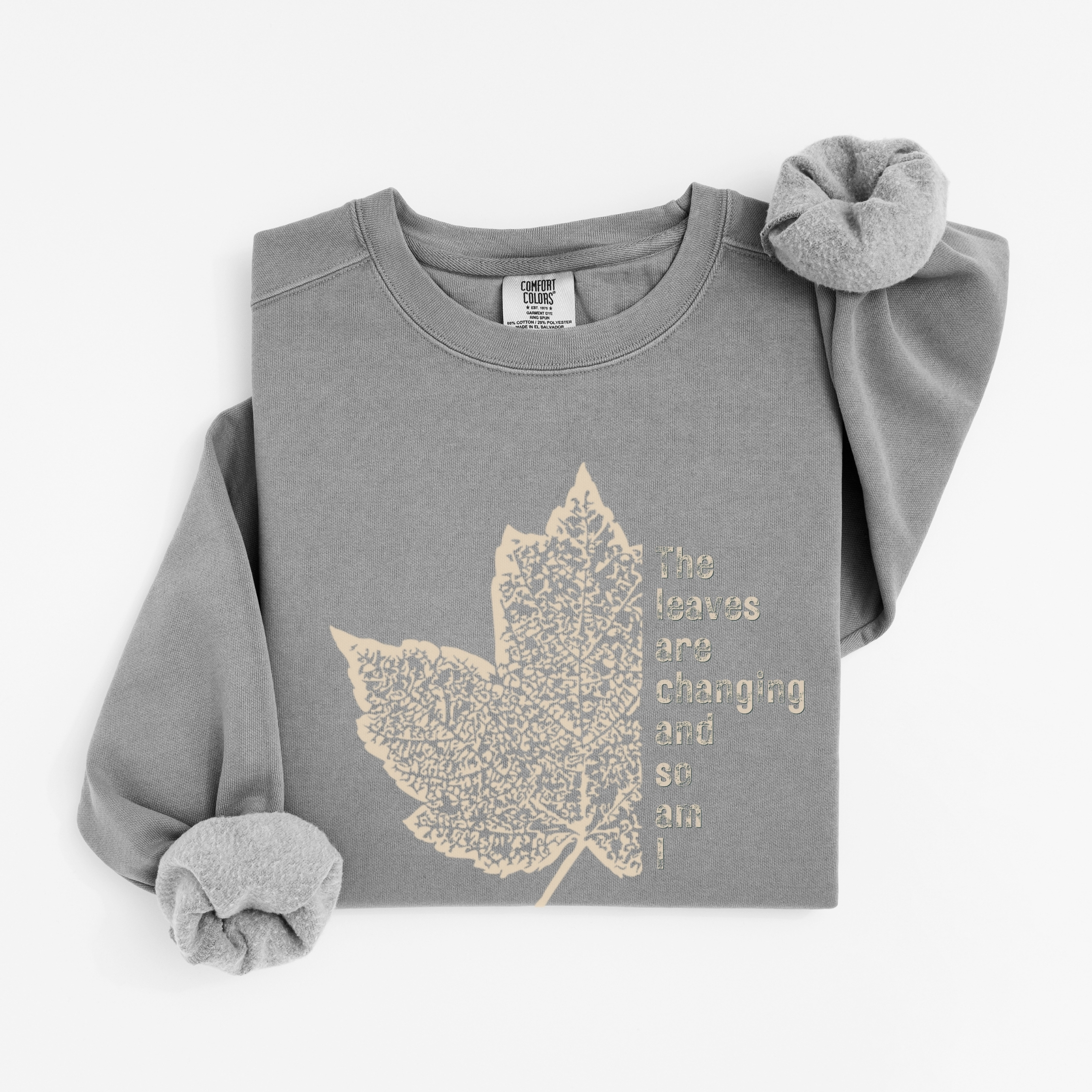 Leaves of Change – Vintage Fleece Sweatshirt vintage style sweatshirts – Blue Spruce