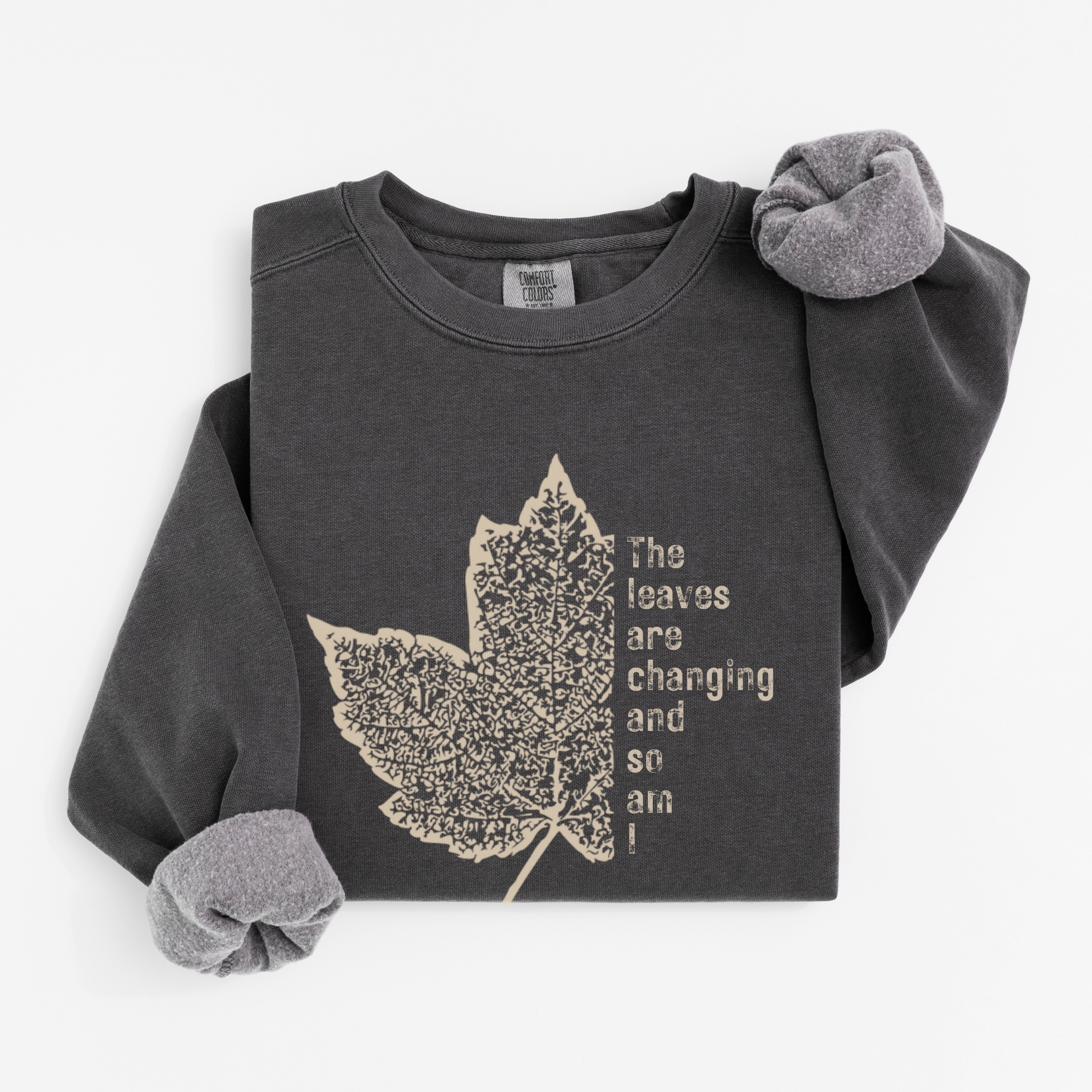 Leaves of Change – Vintage Fleece Sweatshirt vintage style sweatshirts – Blue Spruce