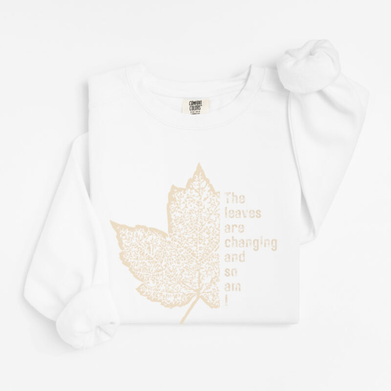 Leaves of Change – Vintage Fleece Sweatshirt vintage style sweatshirts – Blue Spruce