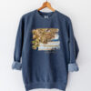 Golden Change – Vintage Fleece Sweatshirt vintage style sweatshirts – Blue Jean (front view)