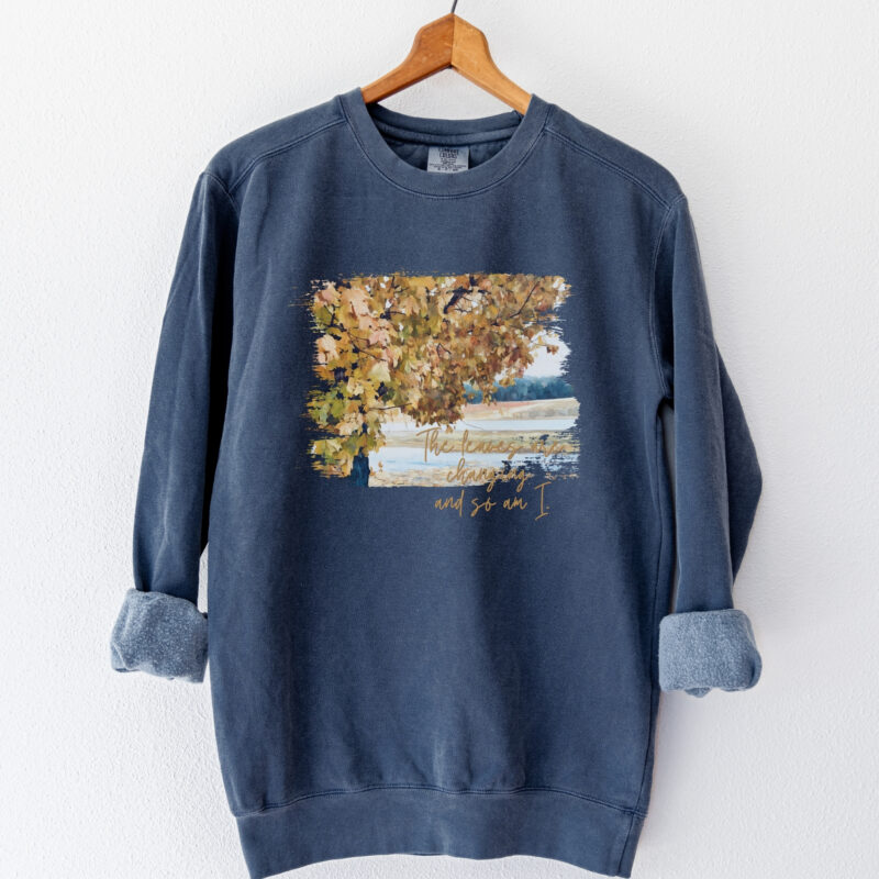 Golden Change – Vintage Fleece Sweatshirt vintage style sweatshirts – Blue Jean