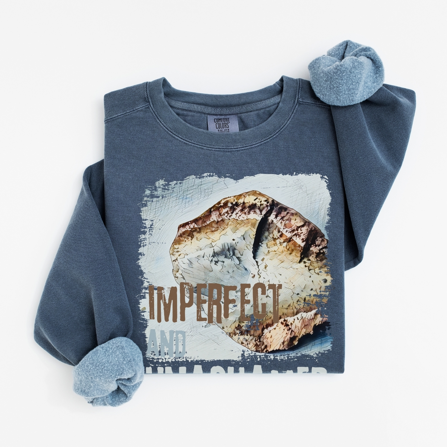 Imperfect vintage style sweatshirts – Denim
