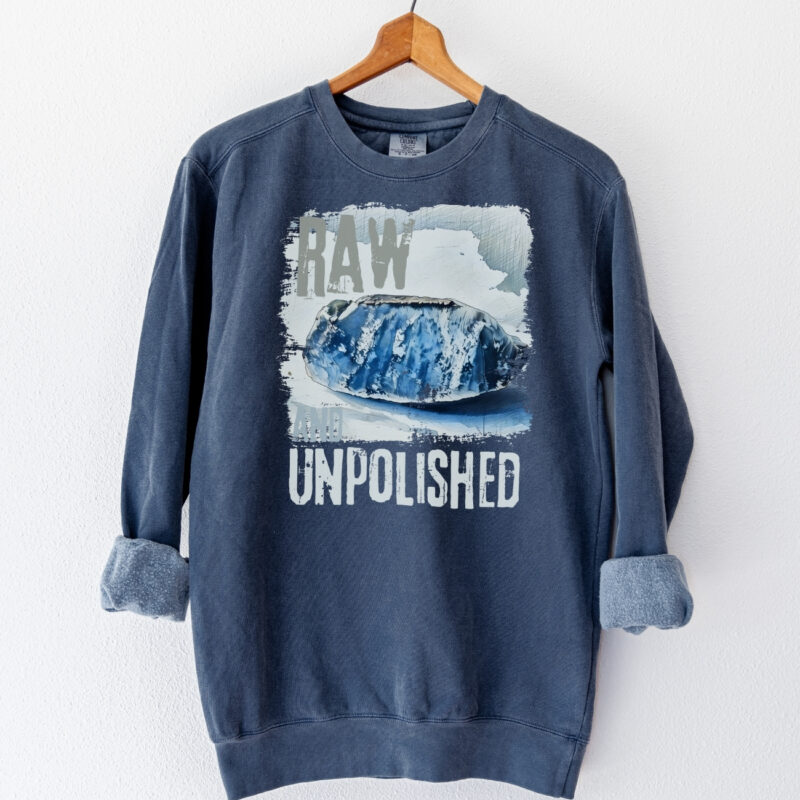 Unpolished vintage style sweatshirts – Denim