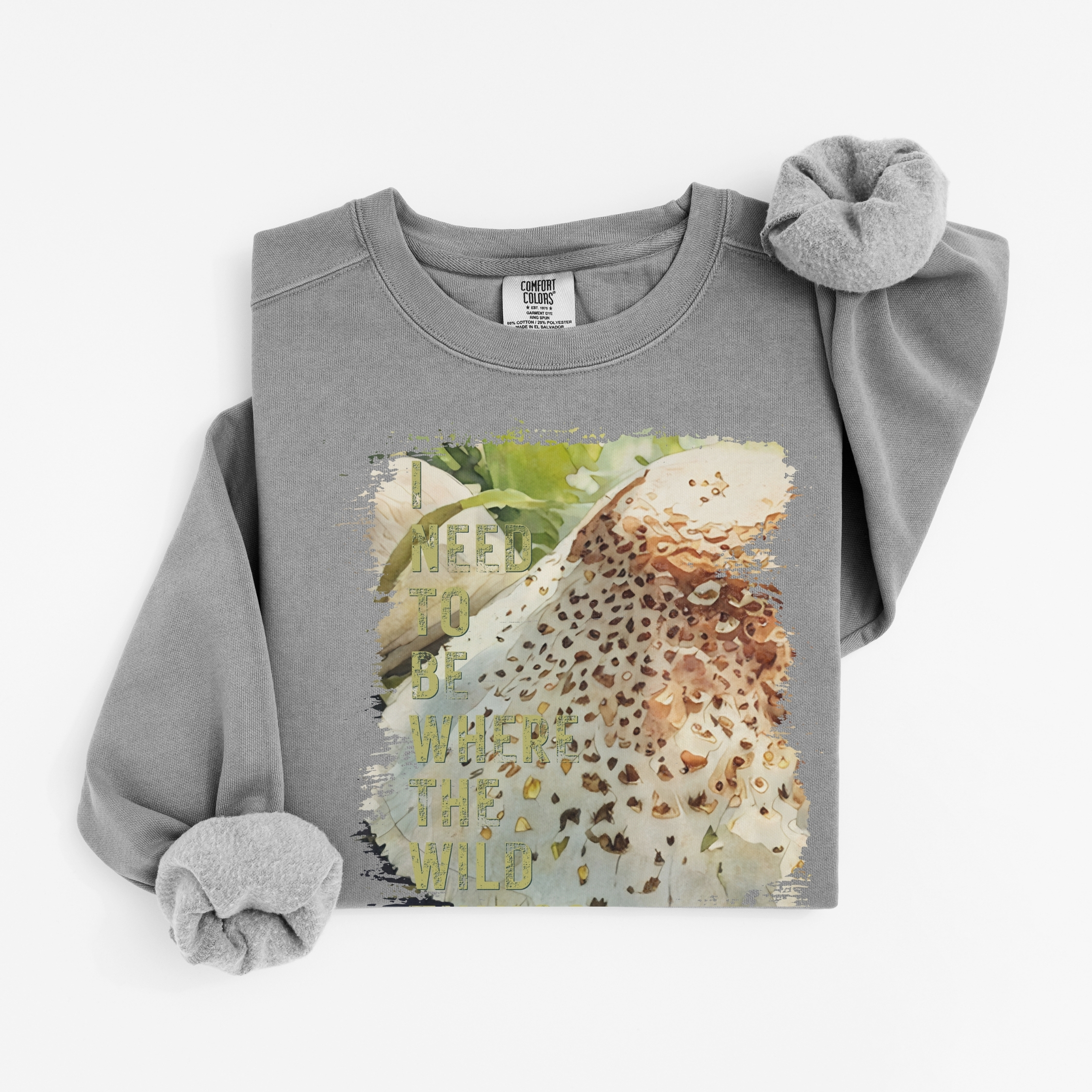 Wild Things – Mushroom vintage style sweatshirts – Blue Jean
