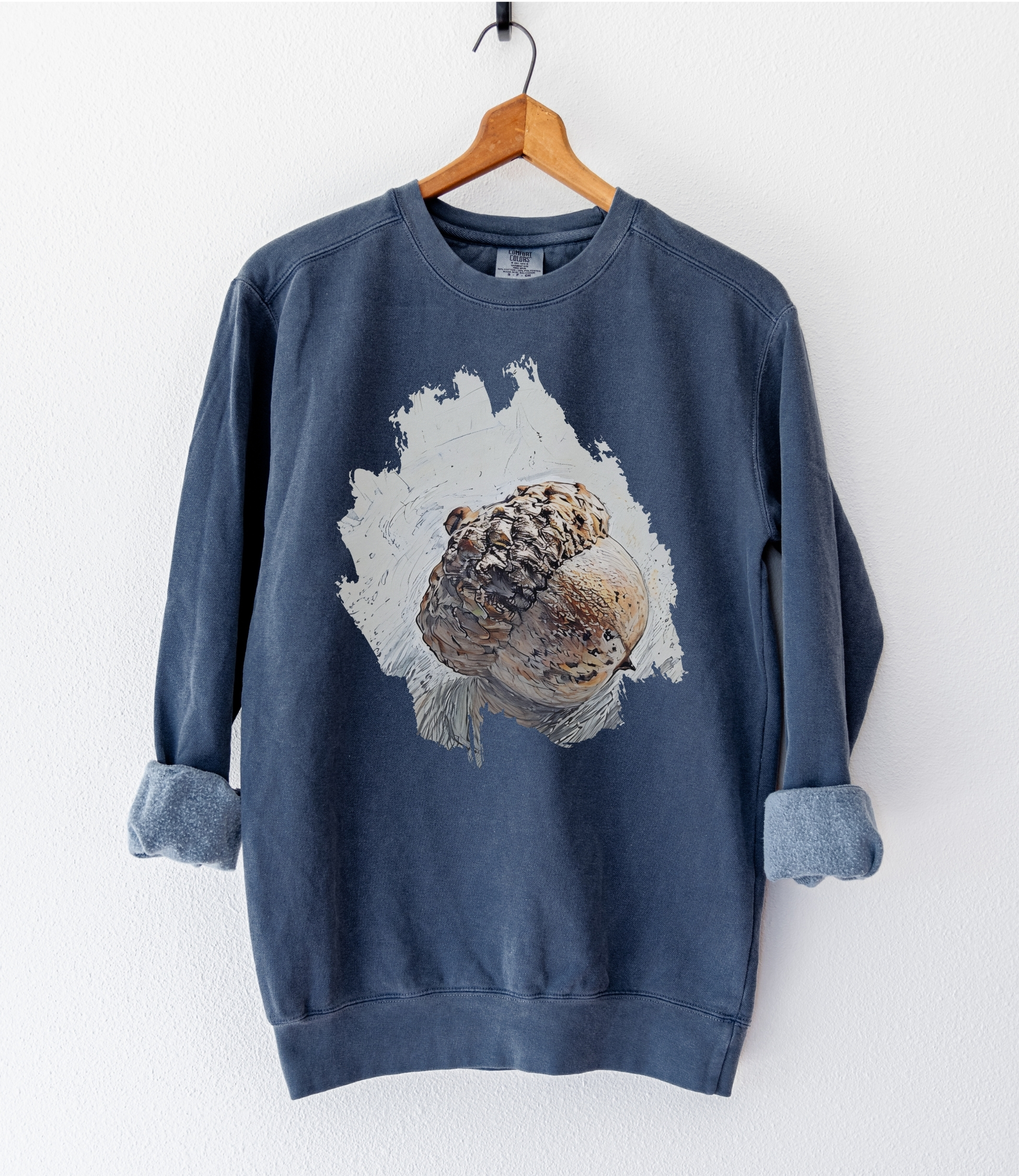 Acorn Acorn vintage style sweatshirts – Denim (front view)