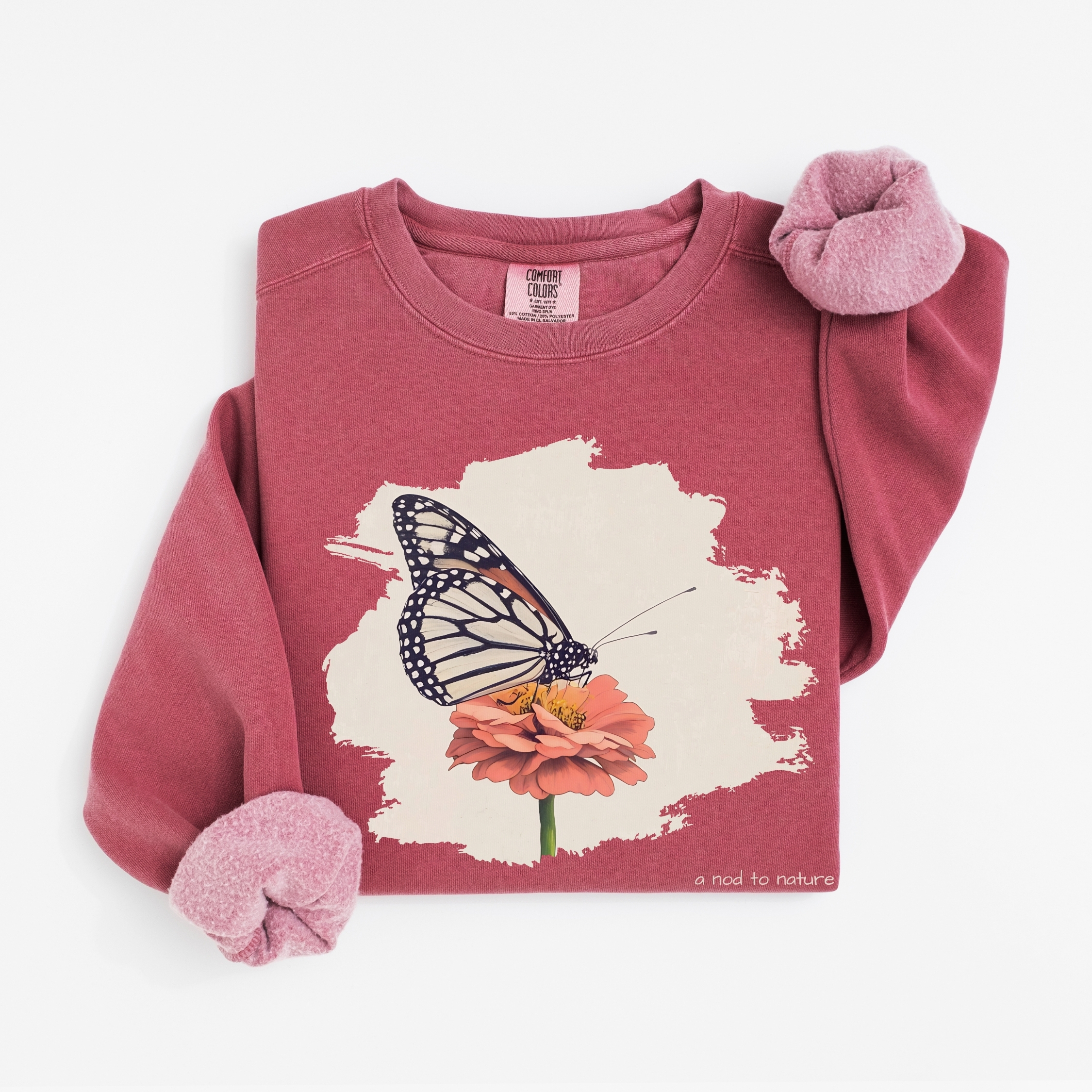 Monarch & Bloom – Unisex Sweatshirt vintage style sweatshirts – Blue Jean