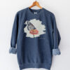 Monarch & Bloom – Unisex Sweatshirt vintage style sweatshirts – Blue Jean (front view)