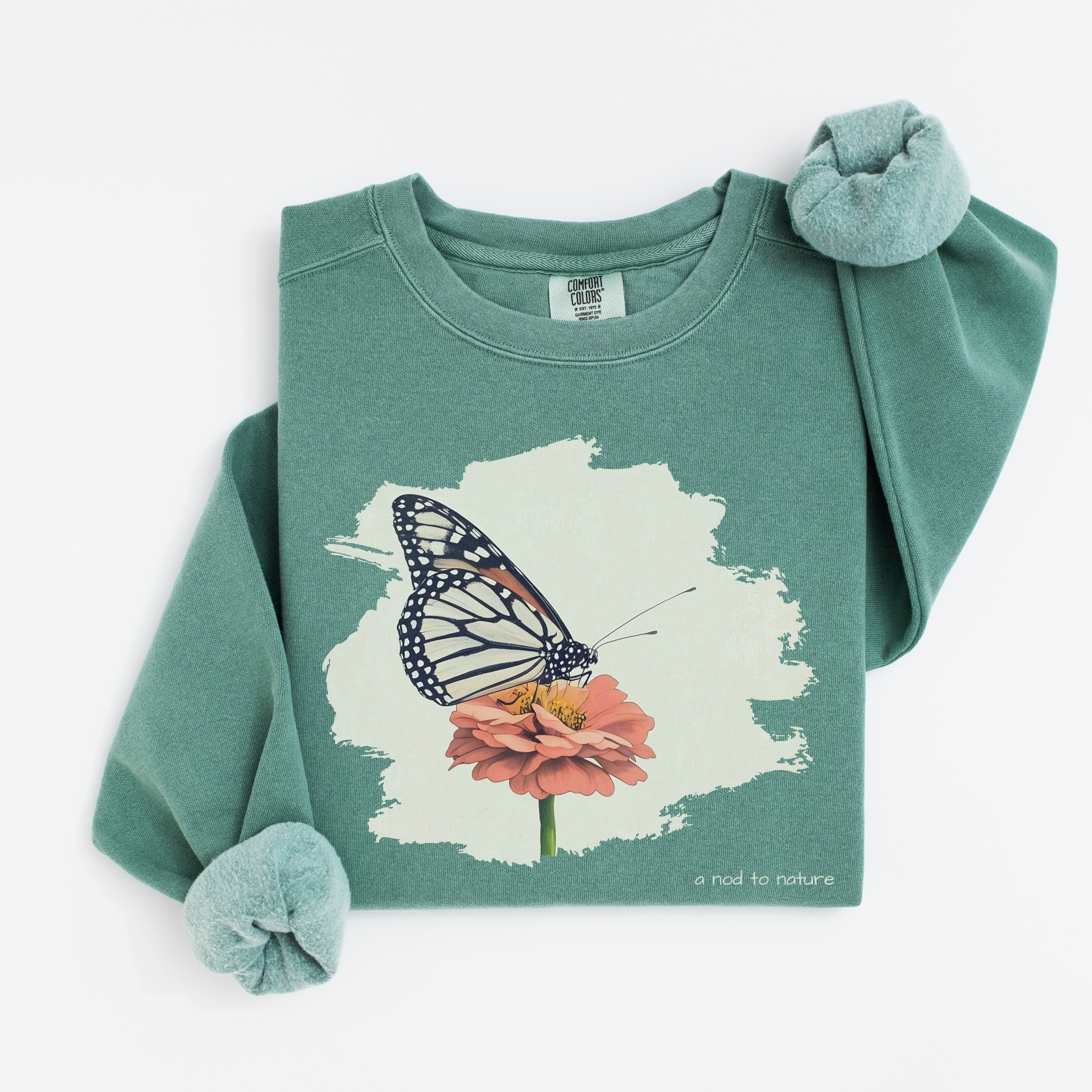 Monarch & Bloom – Unisex Sweatshirt vintage style sweatshirts – Blue Jean