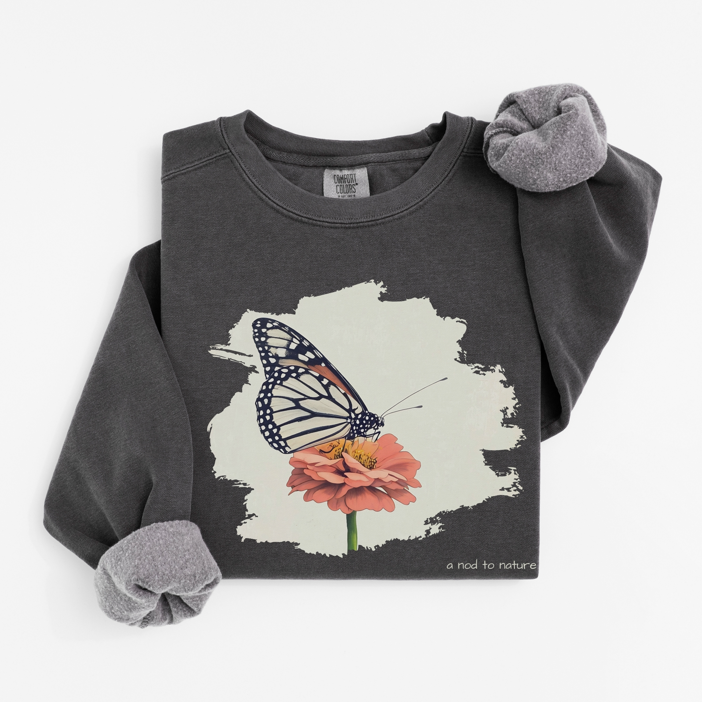 Monarch & Bloom – Unisex Sweatshirt vintage style sweatshirts – Blue Jean