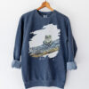 Tree Frog vintage style sweatshirts – Blue Spruce (front view)