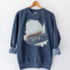 Caterpillar Caterpillar vintage style sweatshirts – Blue Jean (front view)
