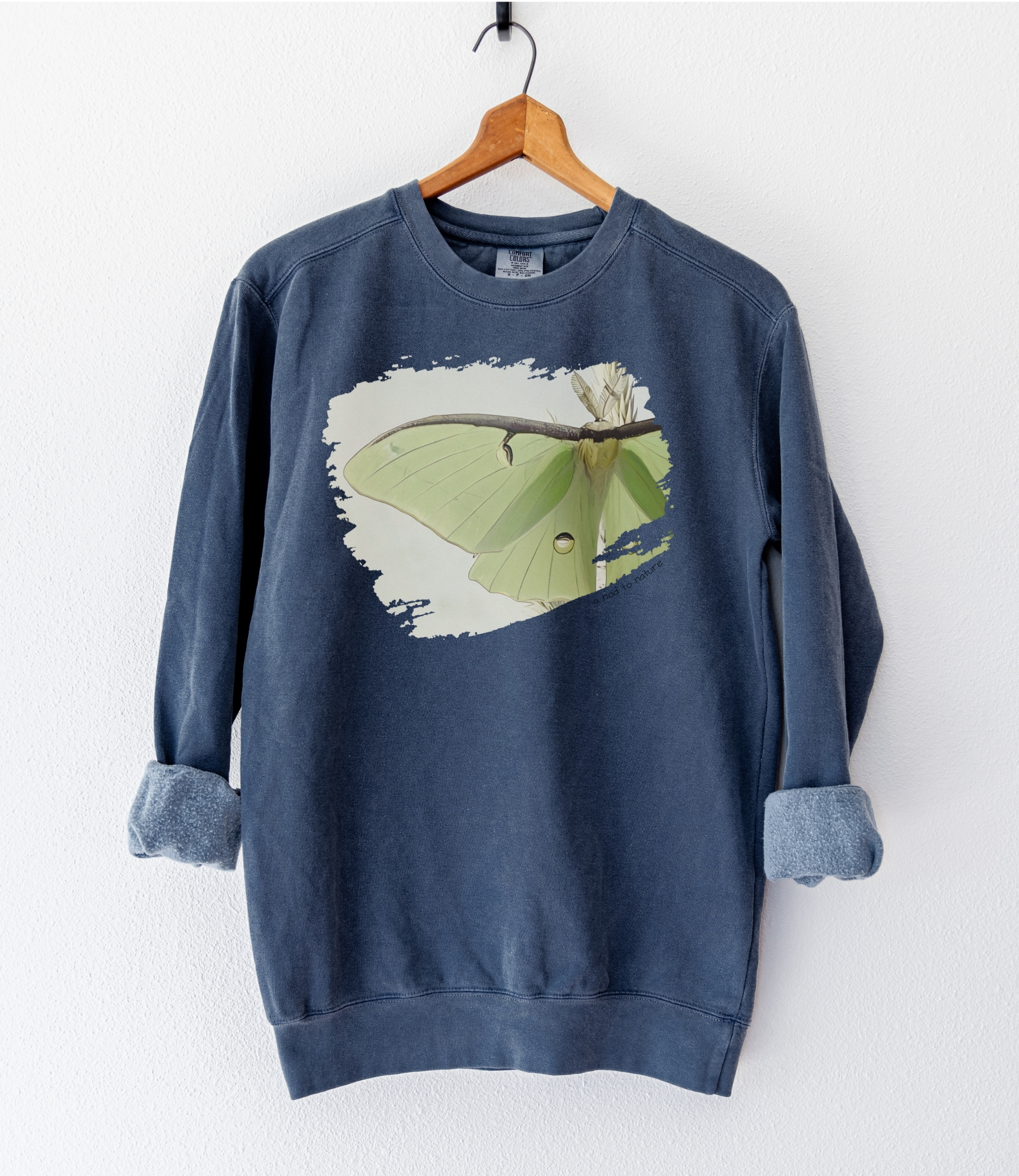 Luna Luna vintage style sweatshirts – Blue Jean (front view)
