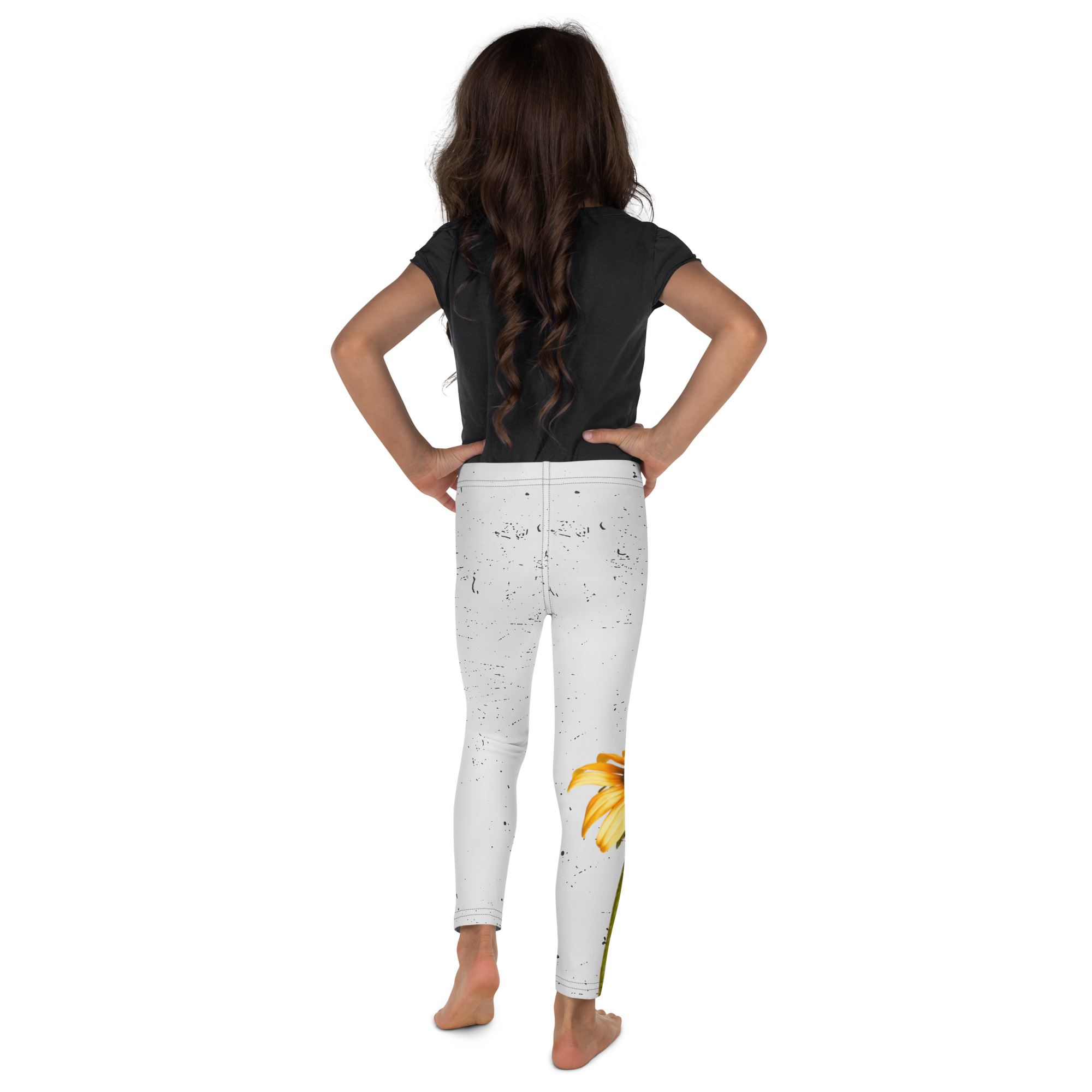 Brown Eyed Susan Yellow – Children’s Leggings Brown Eyed Susan Yellow – Children’s Leggings kids' leggings – 2T (back view)