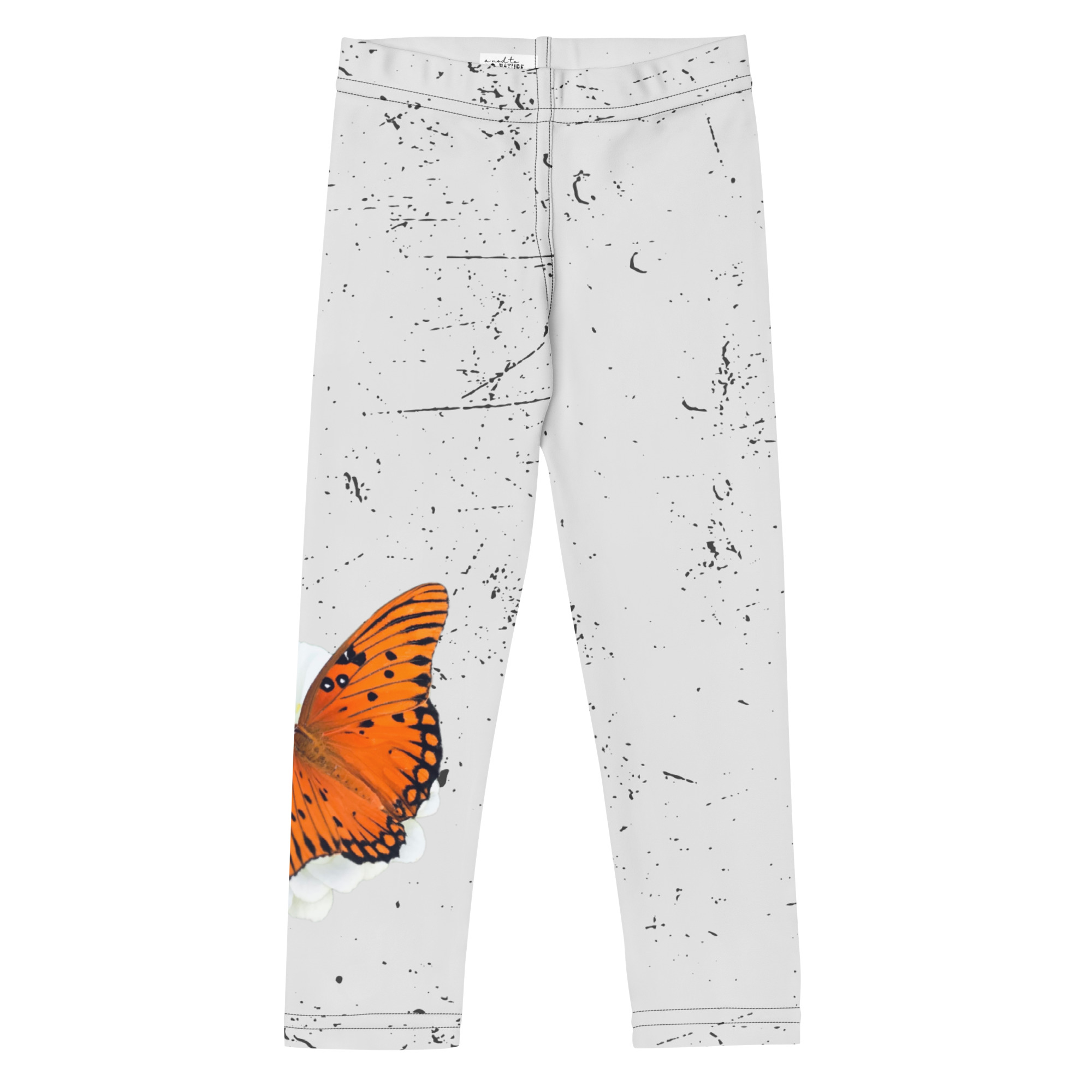 Gulf Fritillary Butterfly – Children’s Leggings Gulf Fritillary Butterfly – Children’s Leggings kids' leggings – 2T (front view)