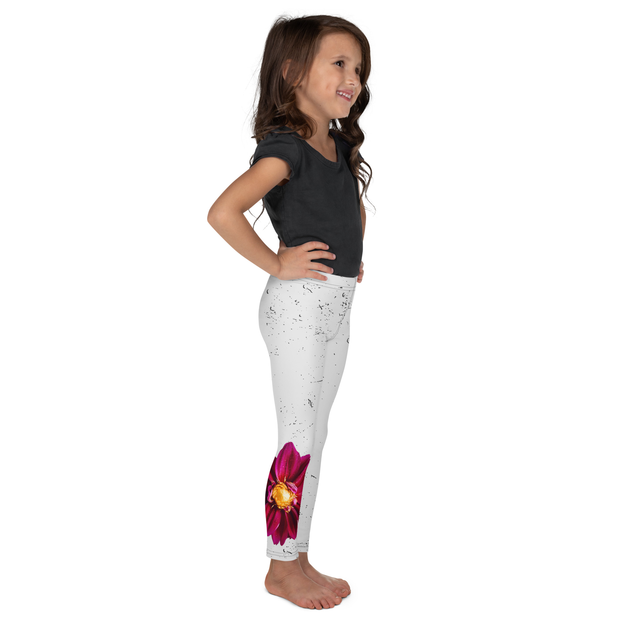 Orange Dahlia – Children’s Leggings Orange Dahlia – Children’s Leggings kids' leggings – 2T