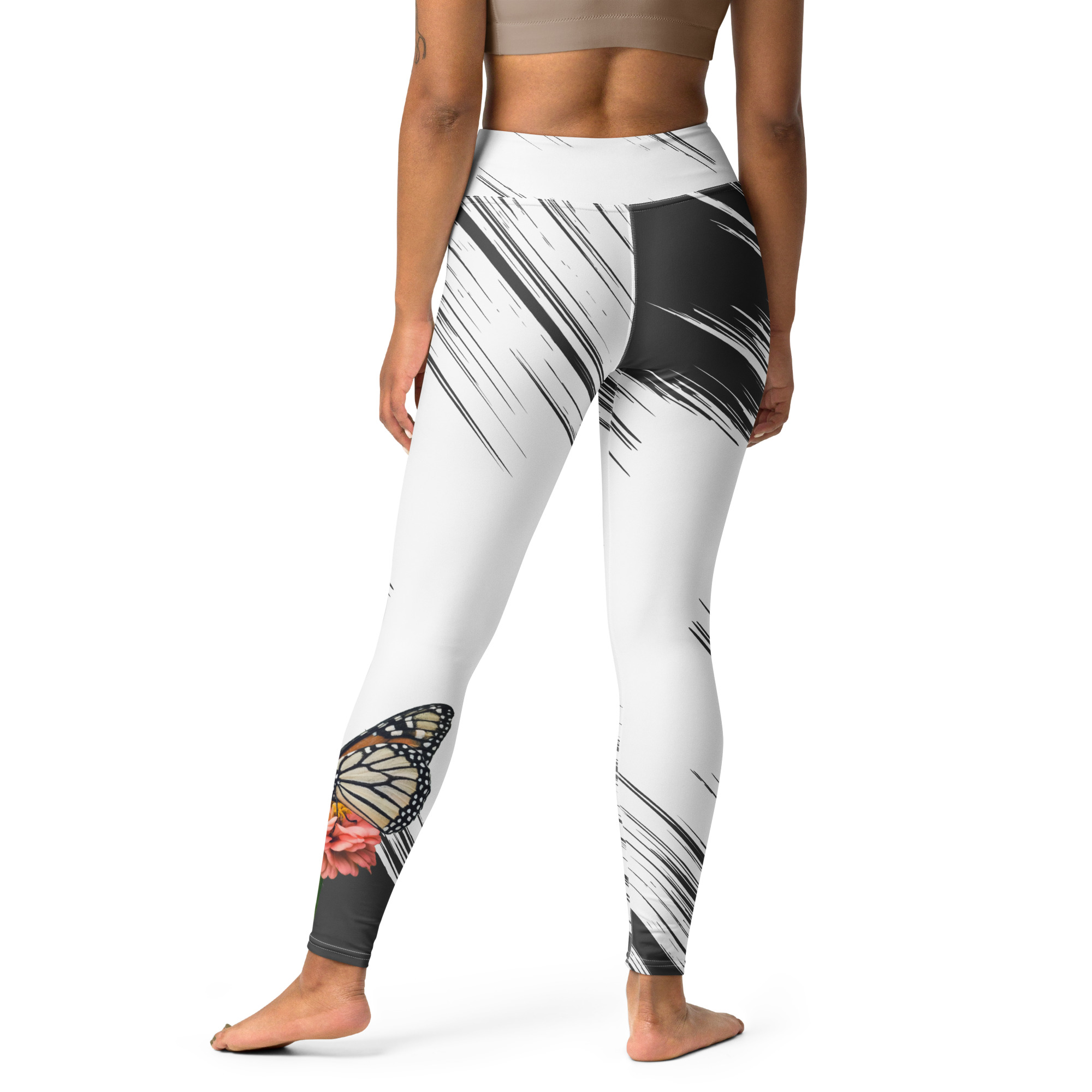 Monarch Butterfly – Yoga Leggings – XS (back view)